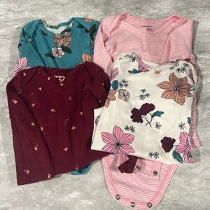 Carters 4 pack long sleeve onesie